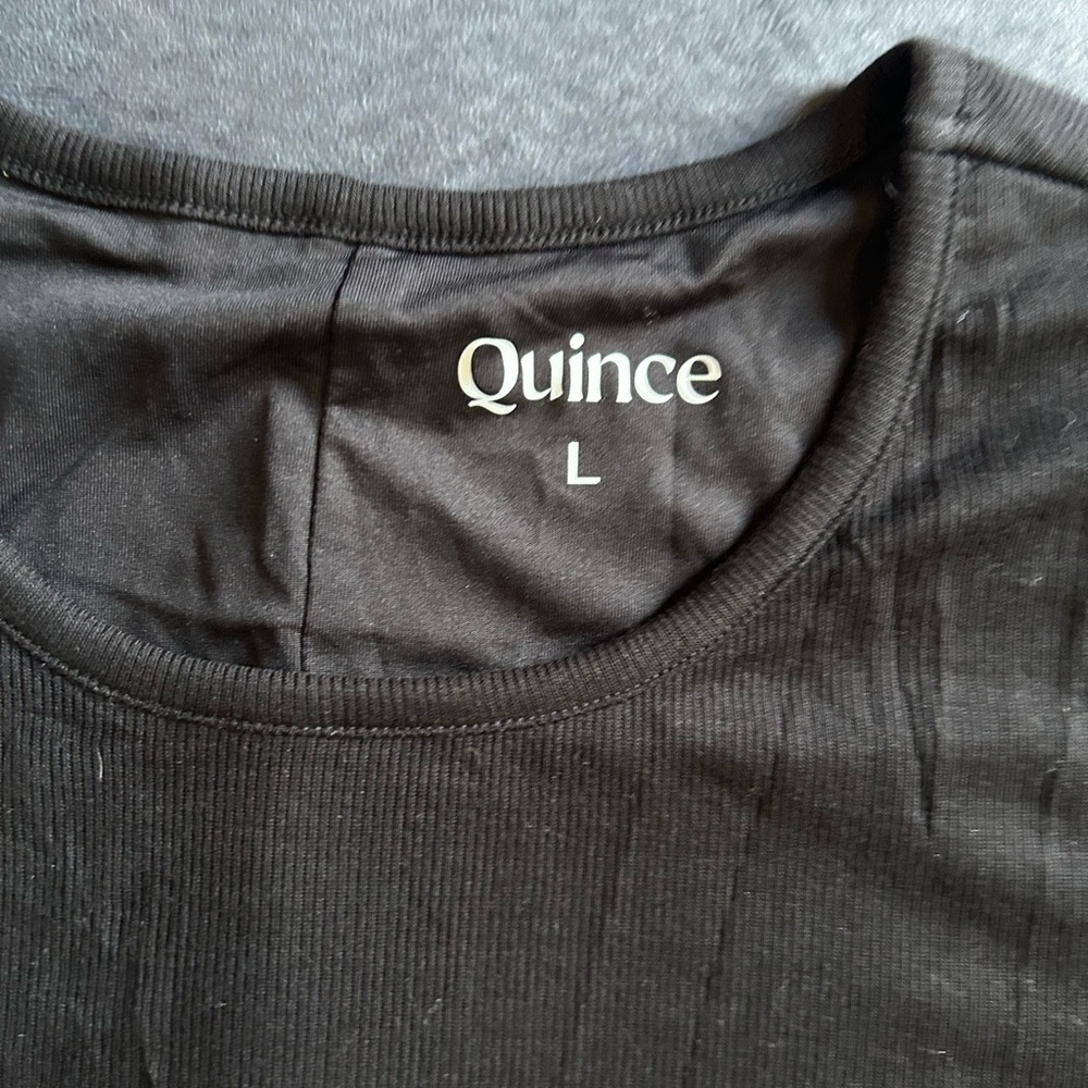 Quince Black Long-Sleeve knit maxi Dress- Large - Picture 2 of 8